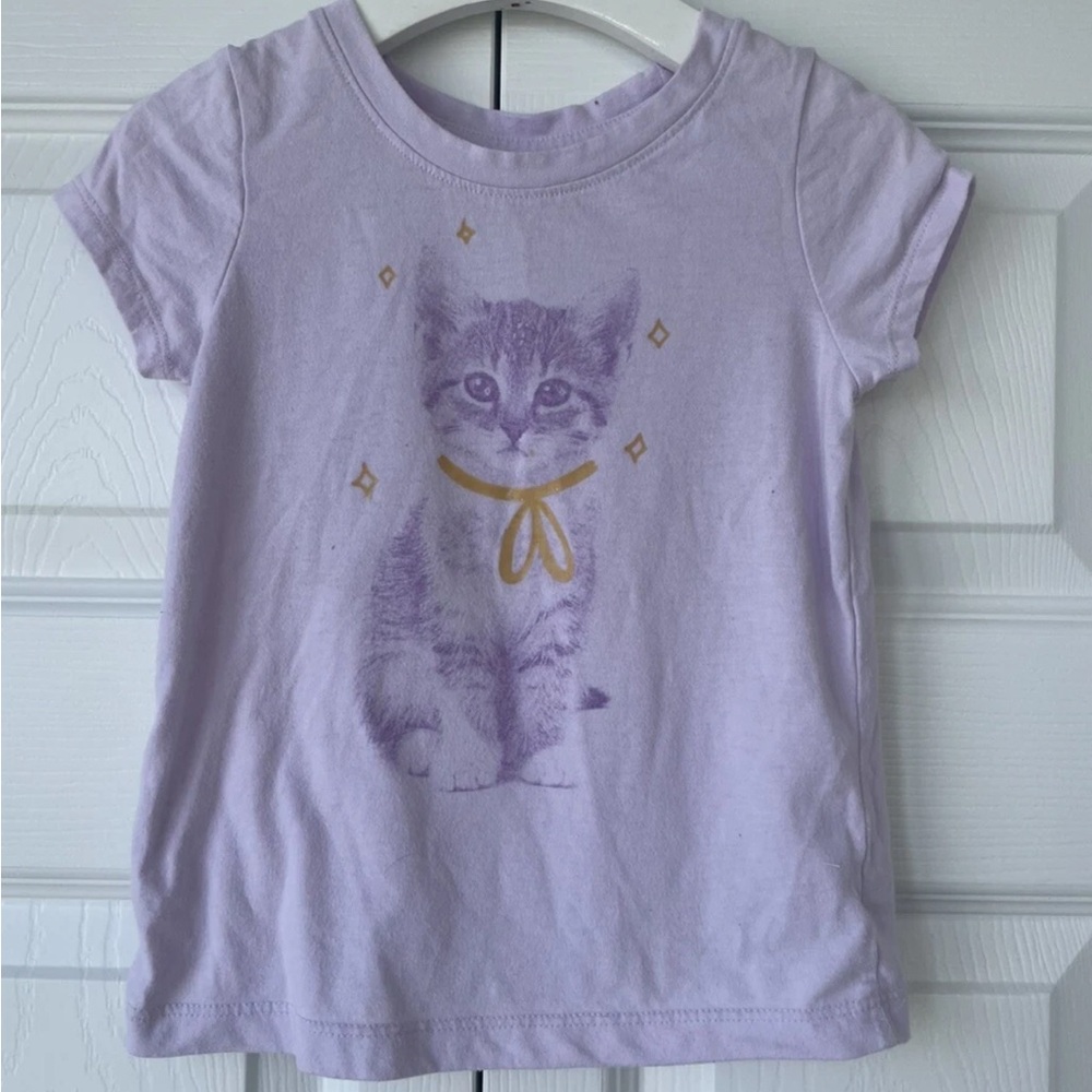Cat t-shirt light purple kids girls 4T  cat & Jack fashion Spring Summer Sales